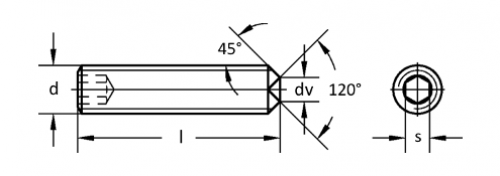 DIN 916 Setskur Vida (Ayar Vidası)